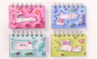 NOTEBOOK RED FLAG PUFFY 10X10 SPIRAL BMK 21614-27