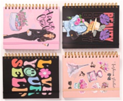 NOTEBOOK RED FLAG SPIRAL BMK 21614-68