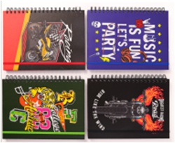 NOTEBOOK RED FLAG SPIRAL BMK 21614-69