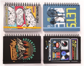 NOTEBOOK RED FLAG SPIRAL BMK 21614-71
