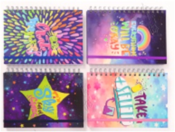 NOTEBOOK RED FLAG SPIRAL BMK 21614-72