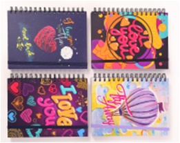 NOTEBOOK RED FLAG SPIRAL BMK 21614-73