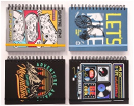 NOTEBOOK RED FLAG SPIRAL BMK 21614-81